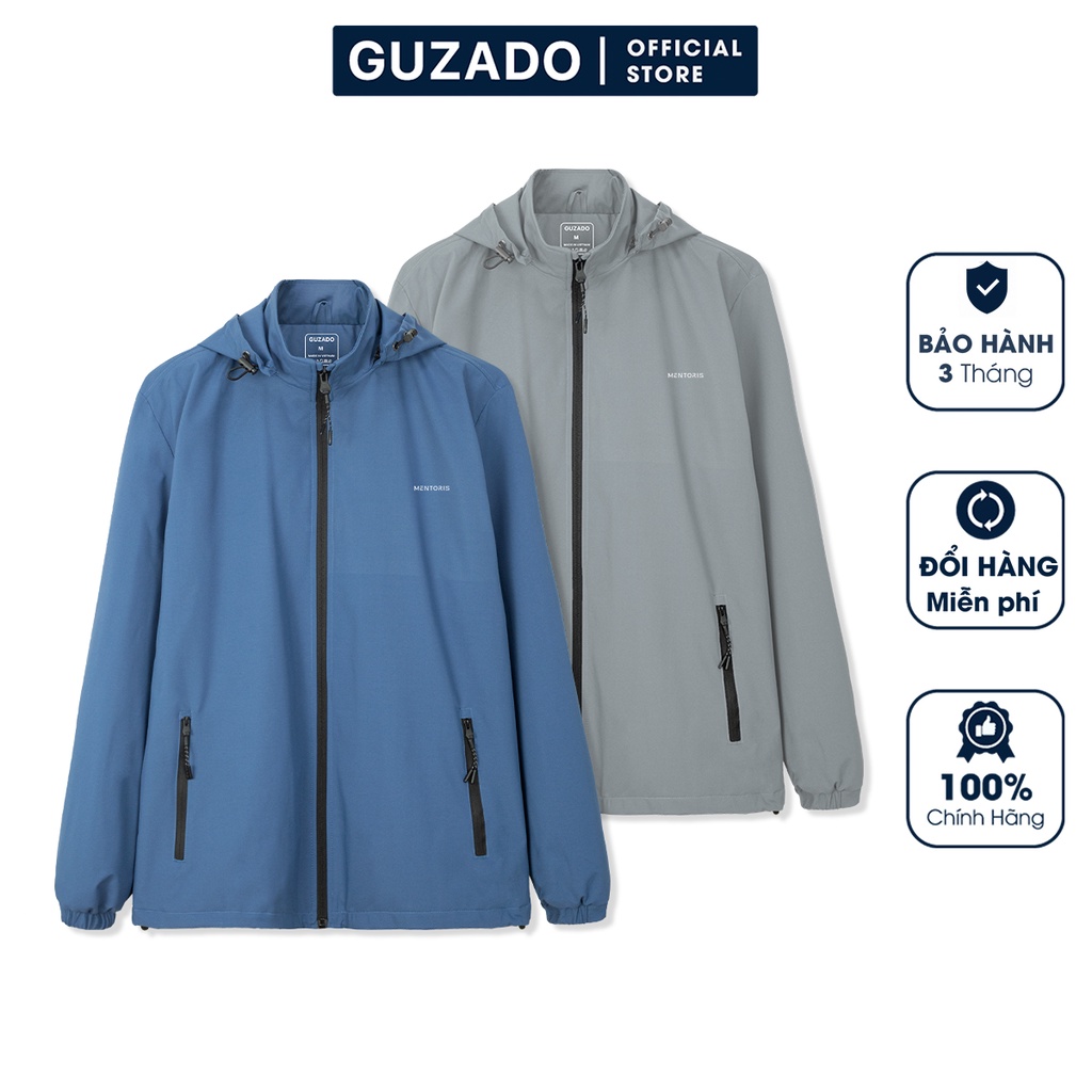 Áo khoác nam GUZADO Chất Gió 2 Lớp Cản Gió,Giữ Ấm Tốt,Form Rộng Rãi Thoải Mái GAKG15