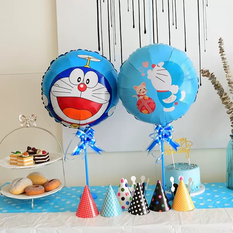 Bong Bóng Nhôm Hình Mèo Máy Doraemon Trang Trí Tiệc Sinh Nhật Cho Bé