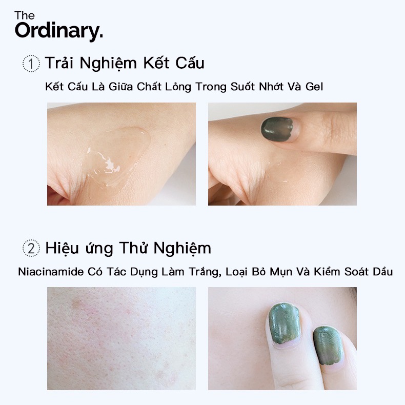 Serum The Ordinary Niacinamide 10% + Zinc 1% Giúp Cân Bằng Bã Nhờn Làm Sáng Da Thu Nhỏ Lỗ Chân Lông 30ml