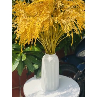 Bình lọ cắm hoa cao 26cm decor men sứ trắng - gốm bát tràng