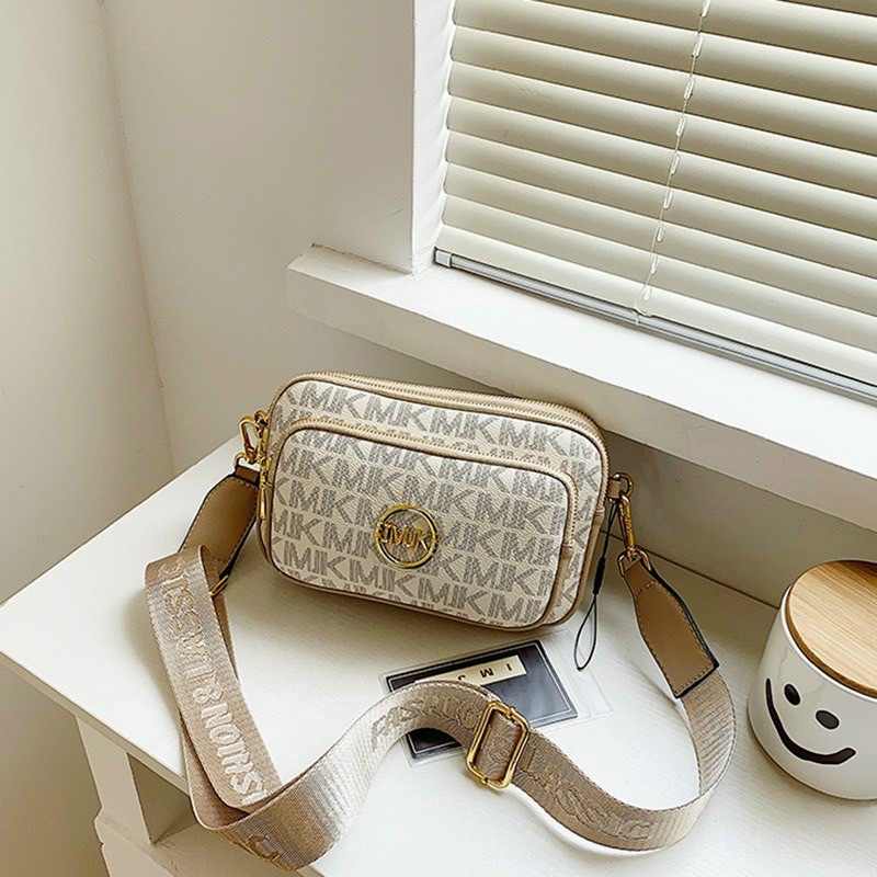 Túi xách ba ngăn MK dây đeo bản to, túi đeo chéo, túi đeo vai thời trang