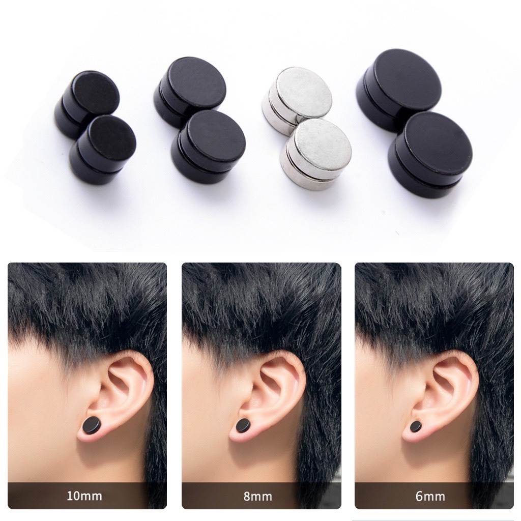 Khuyên Tai Nam Châm tròn IDOL basic GD GIÁ 1 CHIẾC, Bông Tai Nam Không Cần Bấm Lỗ Cực Chất Maxshopdoc