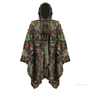 Áo choàng poncho lá 3d ngụy trang cho săn bắn
