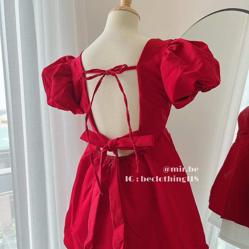 SET ÁO BABYDOL XANH CỘT NƠ LƯNG + SHORT TRẮNG