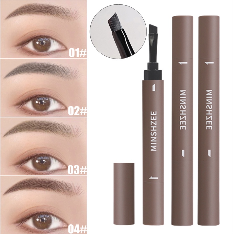 Bút Kẻ Lông Mày 4 Màu Tùy Chọn Chống Nước Tiện Dụng