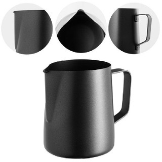 Ca Đánh Sữa Inox 304 cao cấp có vạch chia màu đen