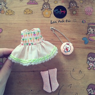 Đầm cho búp bê bjd 1/8 lati