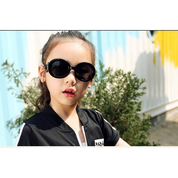 Kính Mát Chống Tia UV Kiểu Dáng Vintage Dễ Thương Cho Bé
