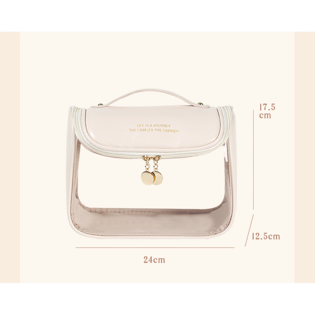 Túi Nhựa PVC Trong Suốt Đựng Mỹ Phẩm Du Lịch Tiện Dụng