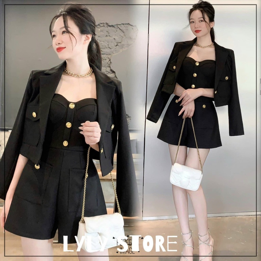 (FreeShip-MẫuHot) Jum Kèm Khoác Dạ, Đi Chơi, Đi Dự Tiệc, Phối Nút Cực Xinh, Thời Trang Nữ Cao Cấp Sang Trọng Cho Các Nàn | BigBuy360 - bigbuy360.vn