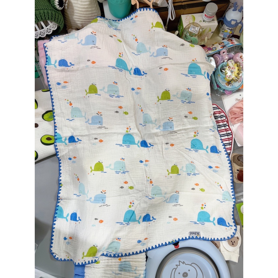 Chăn xô  Muslin  4 lớp Organic viền muslin lớp cho bé KILUTA