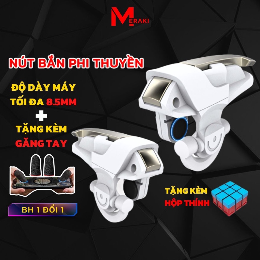 Nút bắn Pubg Mobile chơi game siêu nhạy mô phỏng phi thuyền Z1  tay cầm chơi game điện thoại pubg ros freefire Meraki SG