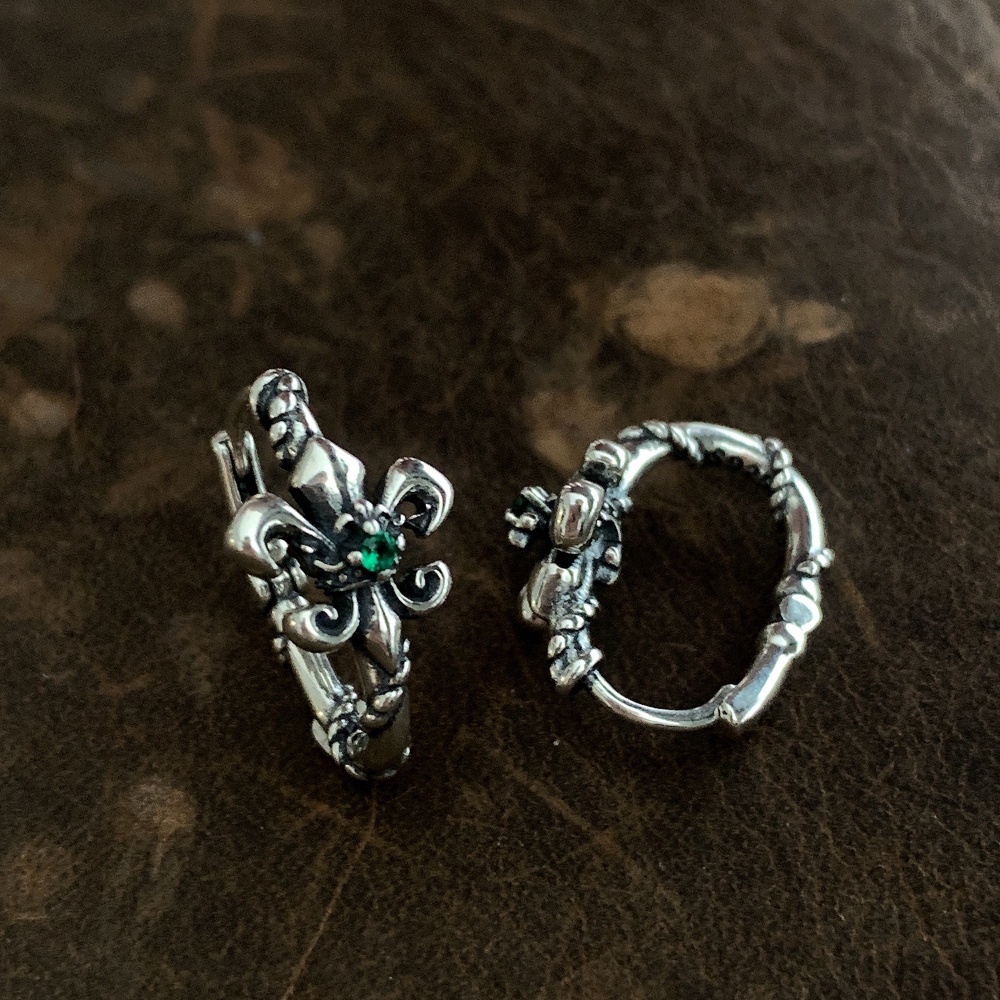 Bông Tai Kim Loại Đính Đá Zircon Phong Cách Hàn Quốc Cho Nam Nữ