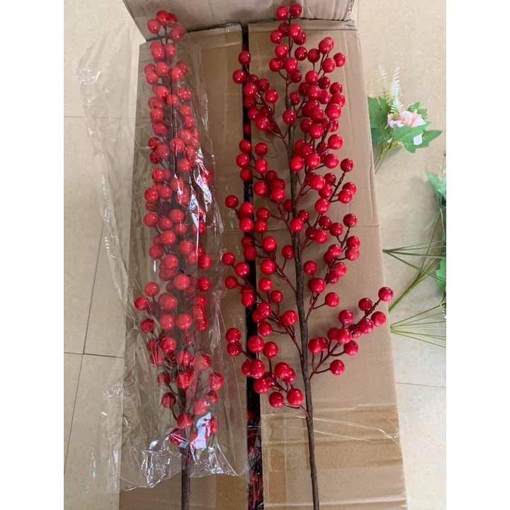 Cành hoa đào đông hàng cao cấp, 1 cành có 12 nhánh, 6 nhánh dùng cắm bình, trang trí nhà cửa