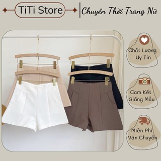 Quần short cạp cao khóa sau ms 35