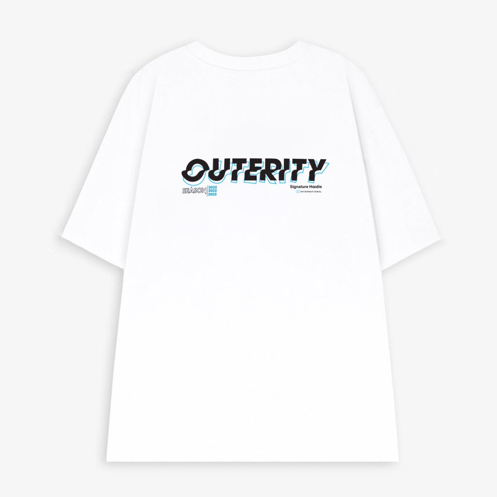 Áo thun nam nữ SAM CLO tay lỡ form rộng Unisex mềm mại, thoáng mát mặc cặp, nhóm in chữ OUTERITY SS2022 - 100% COTTON