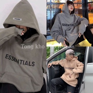 Áo hoodie Essential nỉ bông siêu ấm - ảnh thật shop chụp