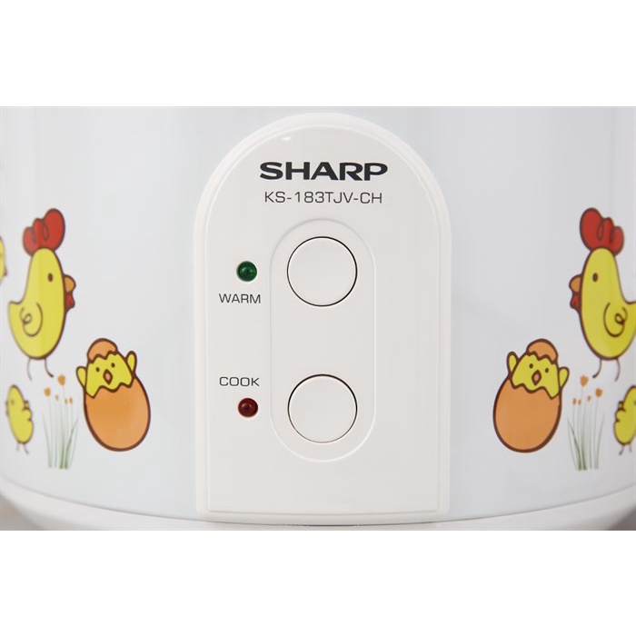 Nồi cơm điện nắp gài Sharp KS-183TJV-CH 1.8L hàng trưng bày đẹp mới 98-99% chính hãng 100% bảo hành 12 tháng