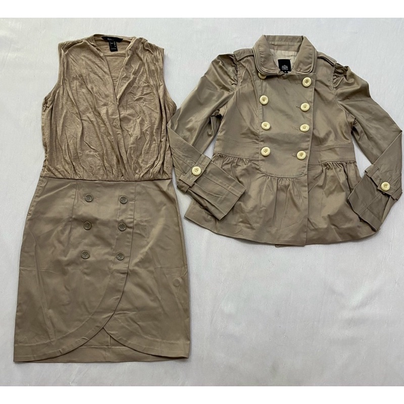 (B741) Bộ đầm kèm áo khoác kaki Nino.maxx (Size S) - Thanh lý vnxk
