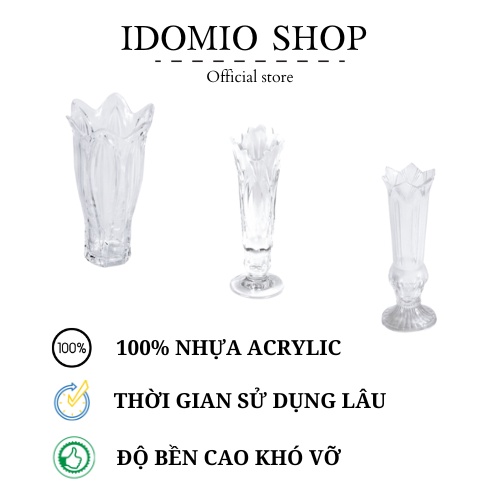 Bình Cắm Hoa Nhựa Trong Nhiều Size