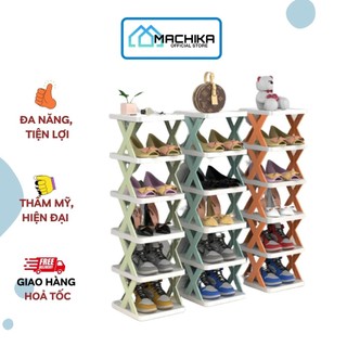 Kệ giày dép, giá để giày dép đa năng, kệ giày 5 tầng tháo lắp tiện lợi machika - kcx5t