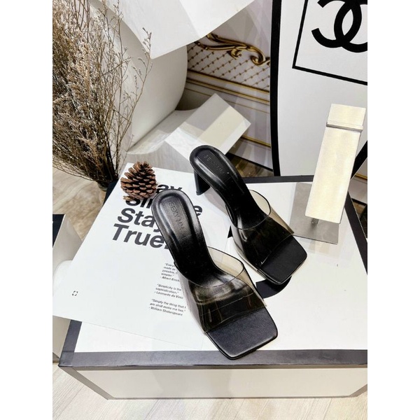 Dép quai bản trong gót cao 7cm