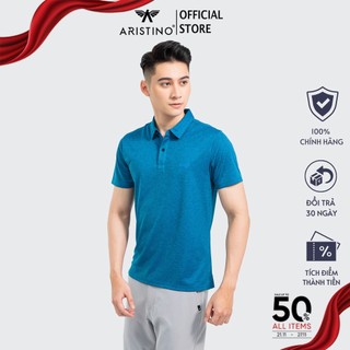 Áo polo nam ARISTINO mặt vải bóng sắc nét, không bị bai dão, luôn bền màu, dáng suông nhẹ thoải mái - APS033S1