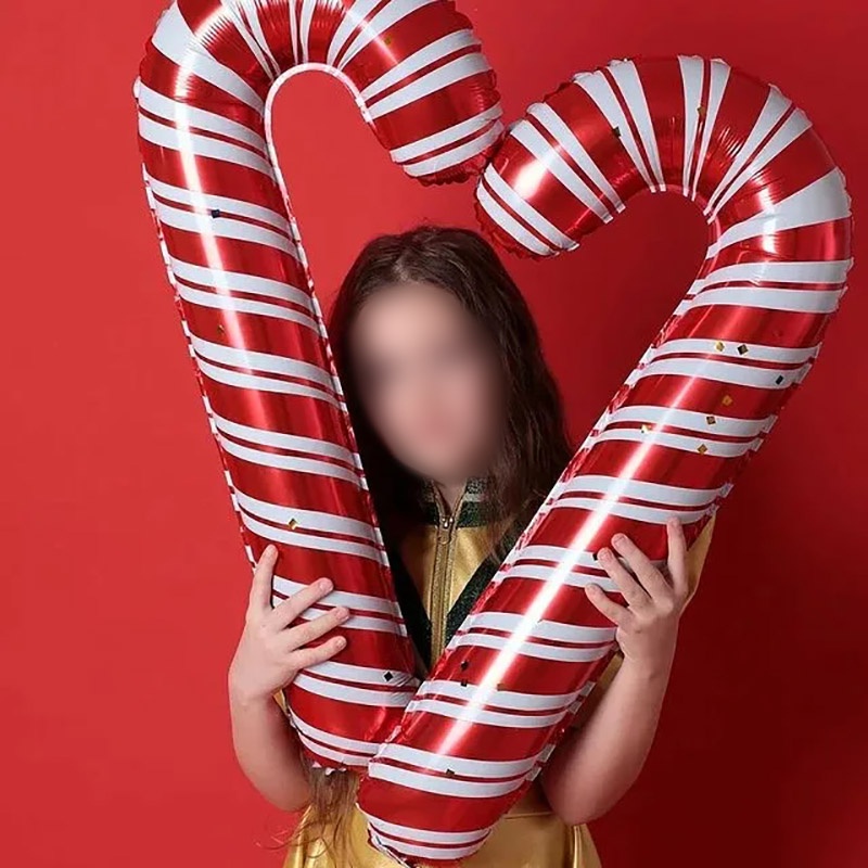 Set 5 Bong Bóng Lá Nhôm Hình Ông Già Noel Trang Trí Giáng Sinh