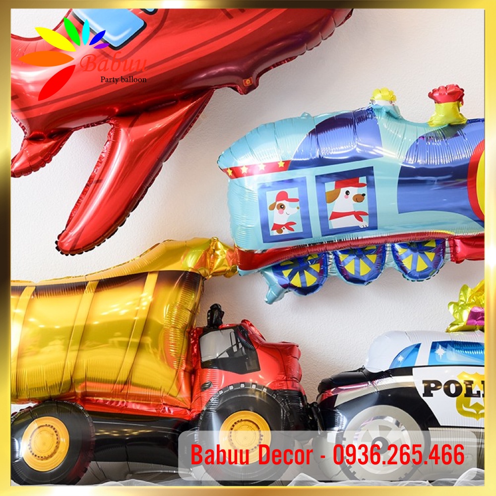 Bóng hình phương tiện giao thông trang trí sinh nhật, đầy tháng, thôi nôi