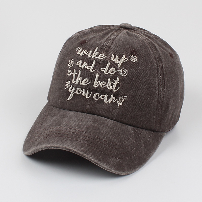 Mũ Lưỡi Trai Mềm Thêu Chữ Phong Cách Hàn Quốc