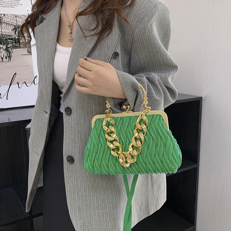 IELGY Túi Đeo Chéo Dây Xích Phong Cách Pháp Thời Trang Cho Nữ