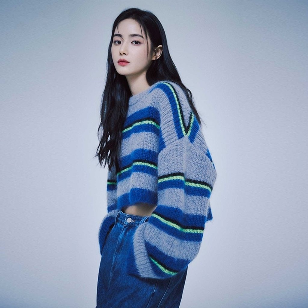 Áo Sweater Tay Dài Cổ Tròn Kẻ Sọc Màu Tương Phản Kiểu Retro Nhật Bản Thời Trang Thu Đông Cho Nữ