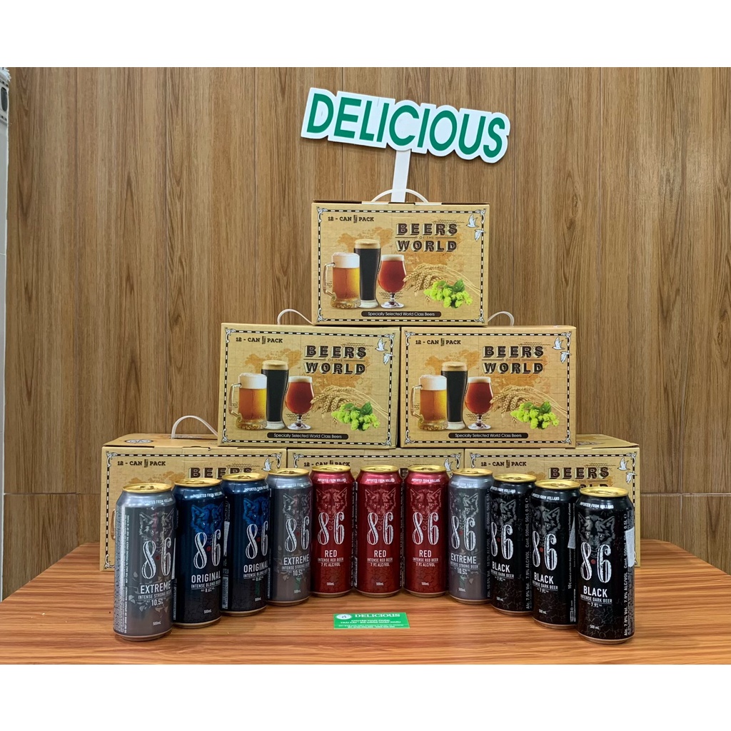 BIA SÓI 8.6 HÀ LAN - 1 THÙNG 12 LON 500ML