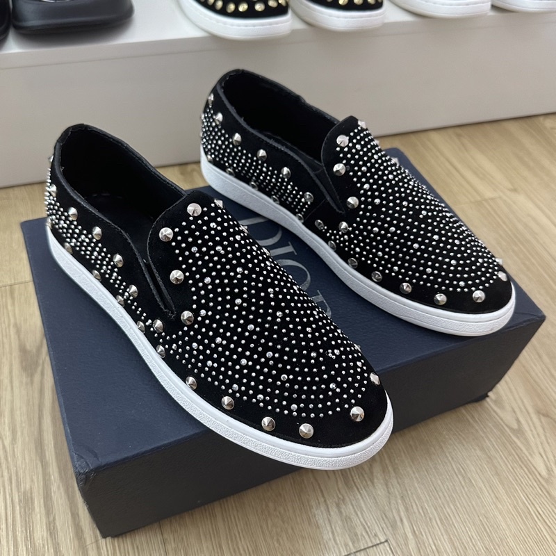 Giầy da nhũ ( giầy đính đá đầu hổ mũi vàng nam) đính đá viền đinh