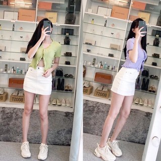 Váy quần trơn lai tua
