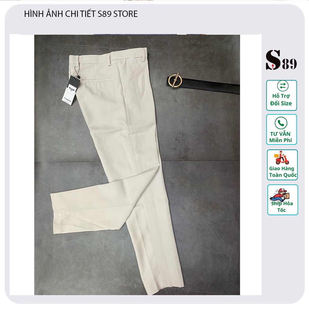 Quần tây  nam chất vải Tuyết Hàn dày dặn co giãn phong cách Hàn Quốc trẻ trung