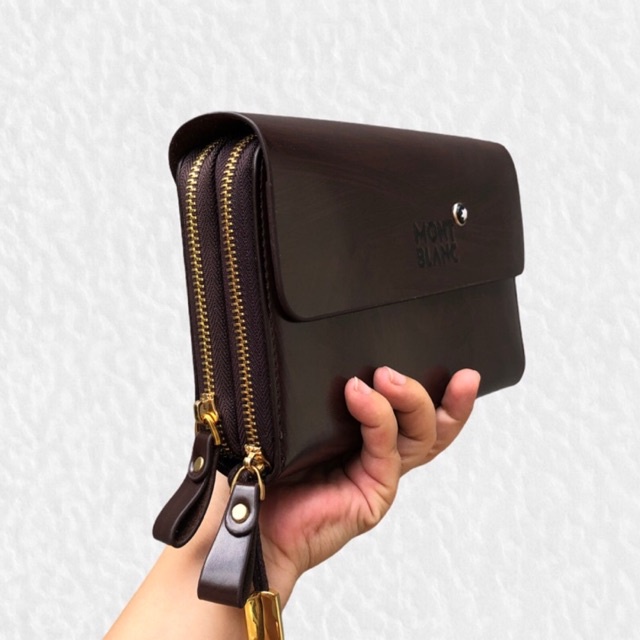 Ví Cầm Tay Nam Nữ Bản To 2 Khóa nhiều ngăn monblan