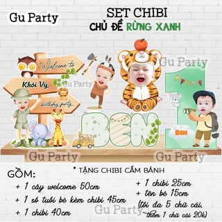 Set Chibi Thôi Nôi Sinh Nhật Cho Bé Dễ Thương