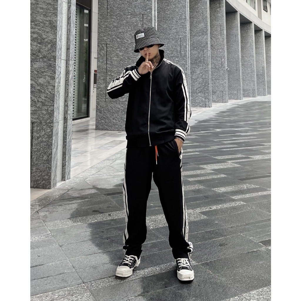 Quần nỉ nam MIKENCO Double tape track pant