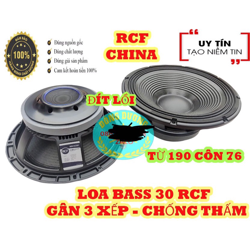 2 CỦ LOA BASS 30 RCF TỪ 190 CÔN 76 NHẬP KHẨU - BASS MẠNH ĐẦY UY LỰC - LOA BASS 3 TẤC - CỦ LOA RỜI