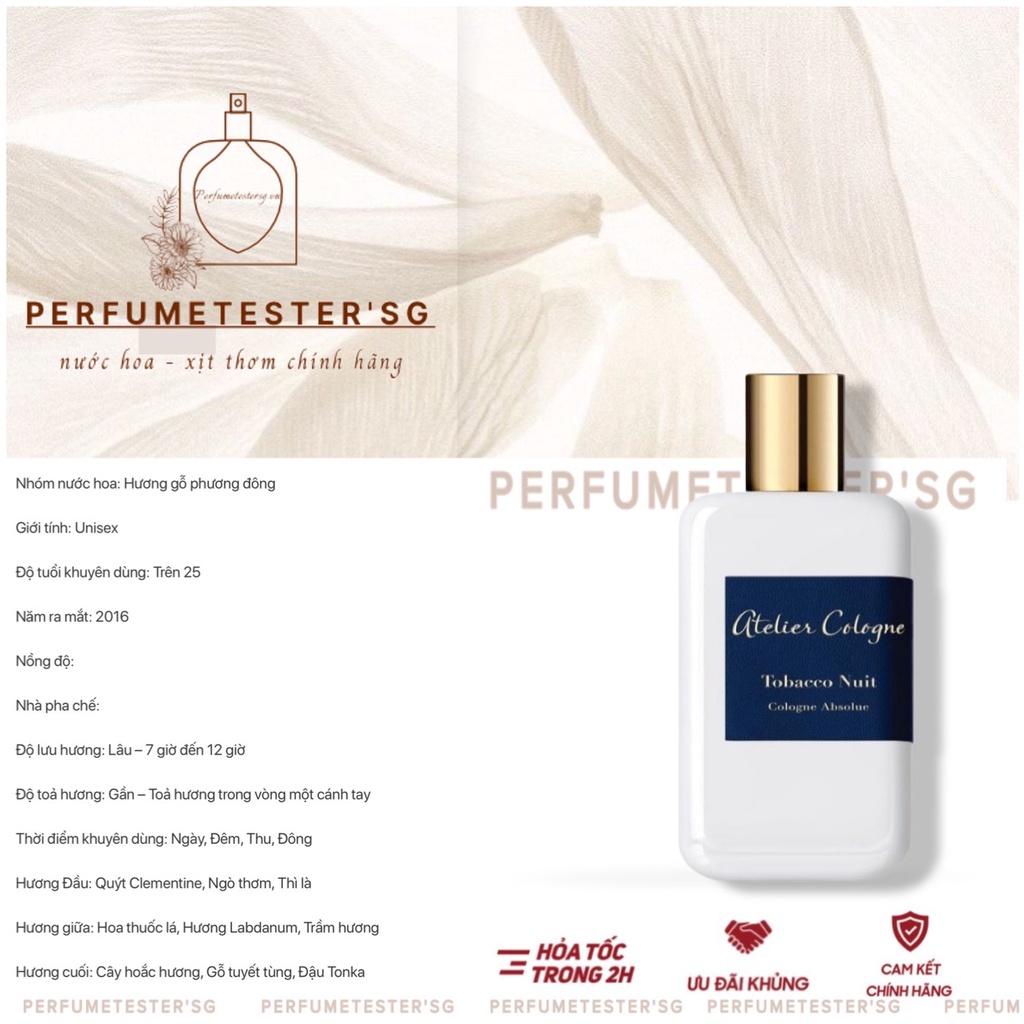 Nước hoa Atelier Cologne Tobacco Nuit -𝒑𝒆𝒓𝒇𝒖𝒎𝒆𝒕𝒆𝒔𝒕𝒆𝒓