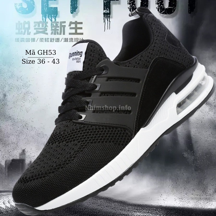 Giày thể thao trẻ em nam size đại dáng cột dây năng động cá tính cho bé trai chân ngoại cỡ GH53