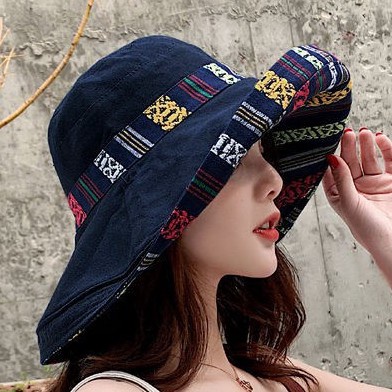 Nón Tai Bèo Rộng Vành Thời Trang Đi Biển Mùa Hè Cho Nữ