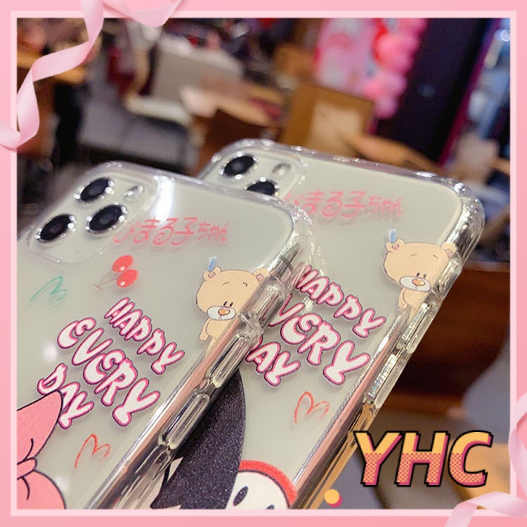 Ốp Điện Thoại Trong Suốt Họa Tiết Cherry Maruko Dễ Thương Cho iPhone 6s 6splus 7 7plus 8 8plus X XS 11 12 Pro Max Plus Promax-732