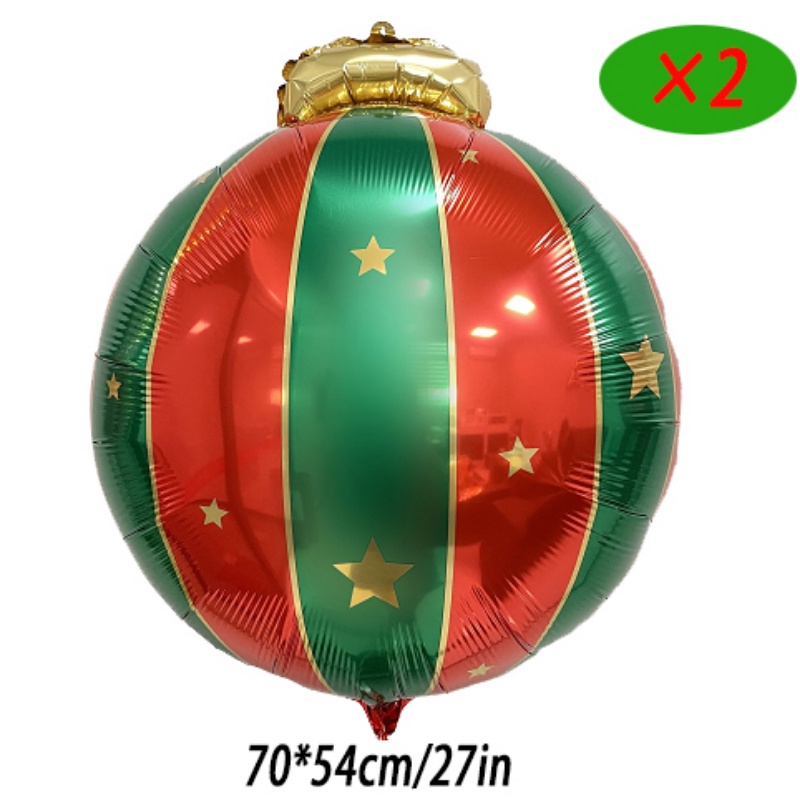 Bộ 2 Bong Bóng Trang Trí Giáng Sinh 27 inch 360 Độ