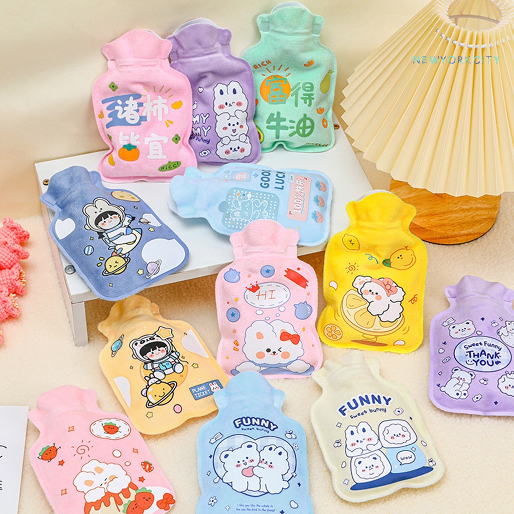 Bình Đựng Nước Mềm Chống Rò Rỉ Họa Tiết Hoạt Hình Dễ Thương