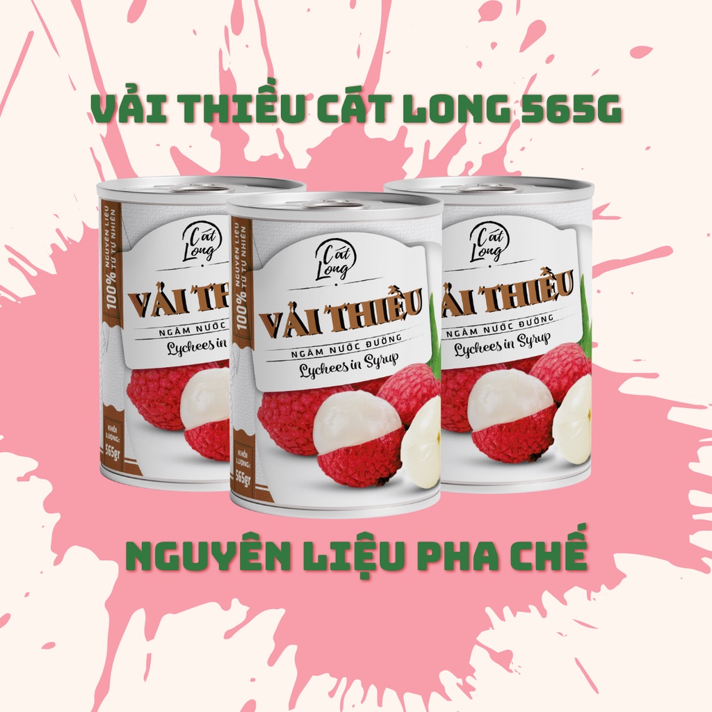 Vải thiều ngâm nước đường cát long 565g