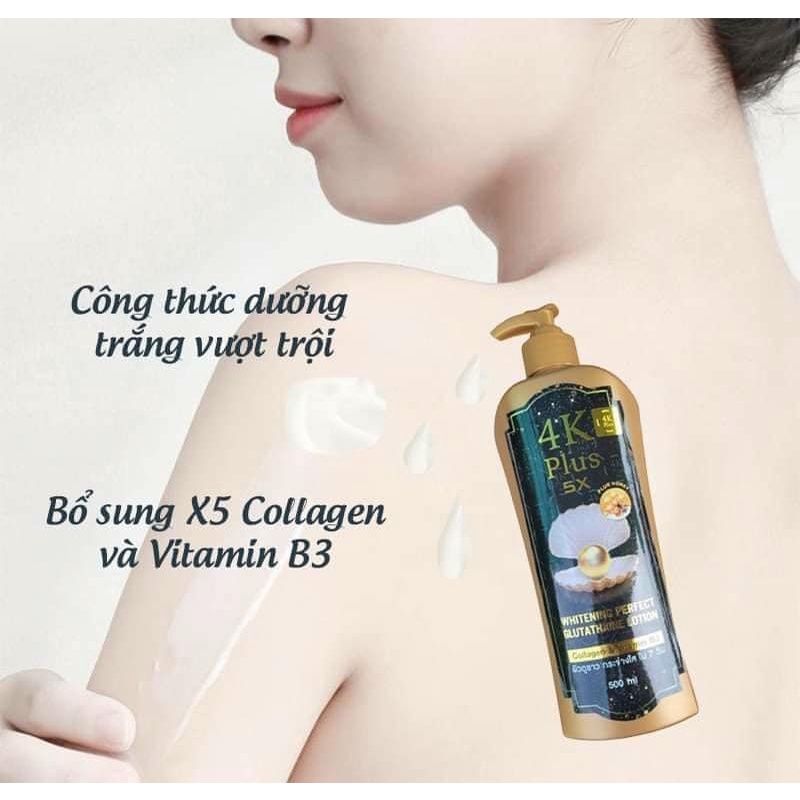 Date 14/05/2024 Kem Dưỡng Thể 4K Plus 5X 500ml Thái Lan