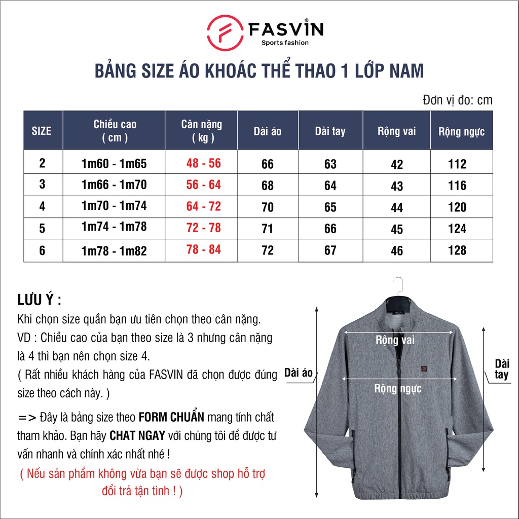 Áo gió nam thể thao Fasvin 01 lớp chất liệu cao cấp mềm mại co giãn ABC22543.HN