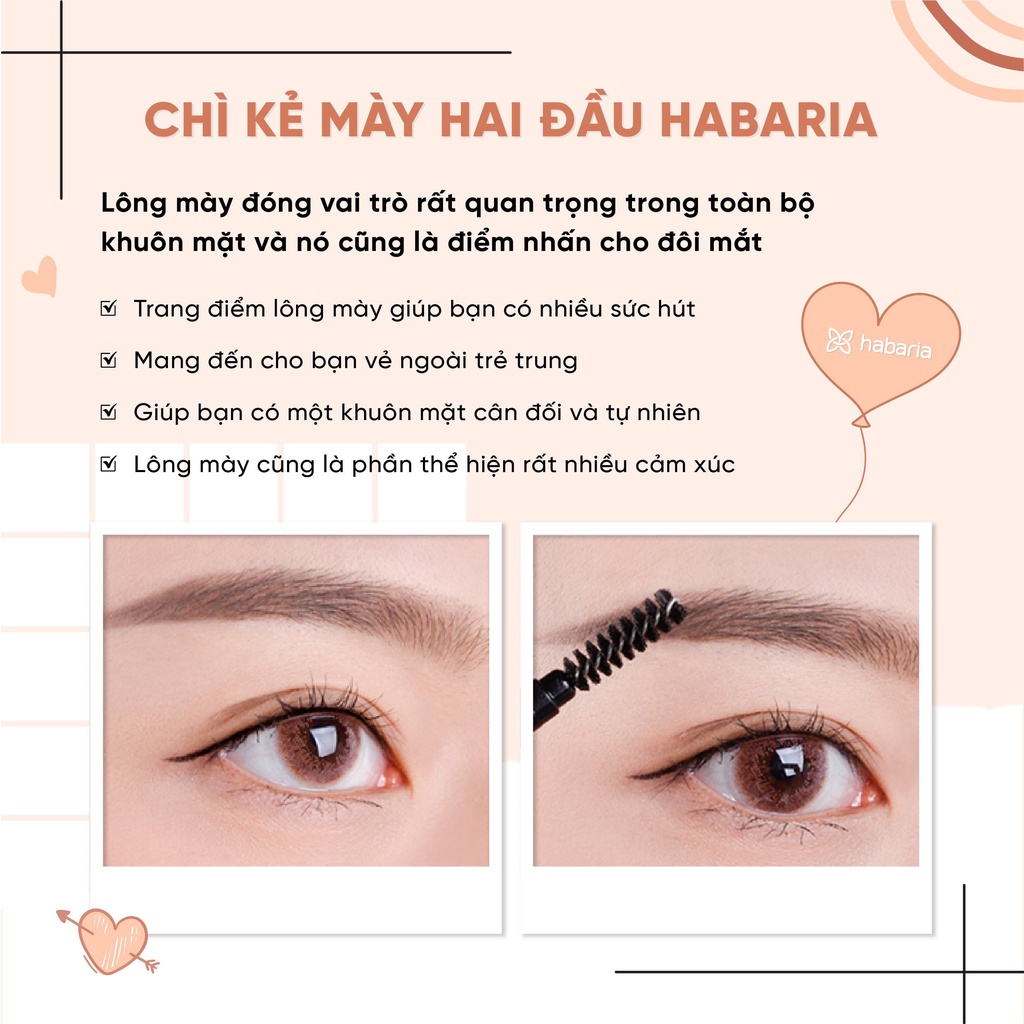 Chì kẻ mày 2 đầu HABARIA PRO EYEBROW PENCIL